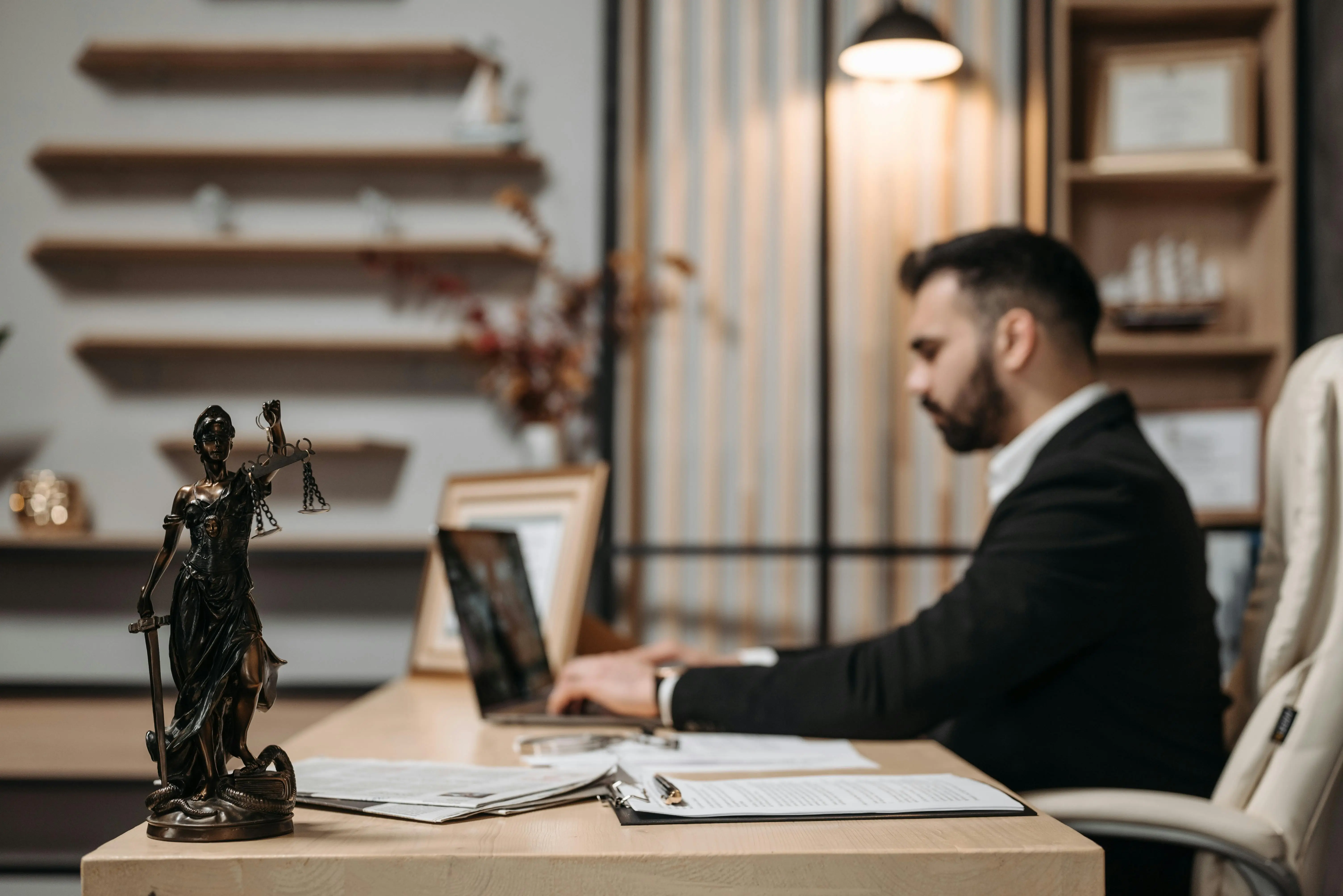 Legal professional practicing with AI coaching